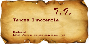 Tancsa Innocencia névjegykártya